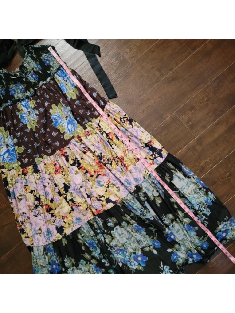 Free People Bluebell Maxi Dress Boho Chic Whimsical Fairy Garden Floral Womens L - Picture 6 of 6